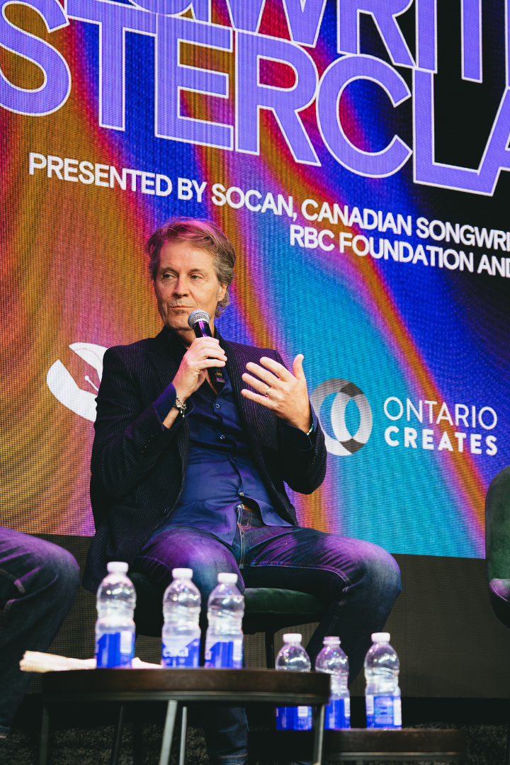 Jim Cuddy speaking at Song & Score Week